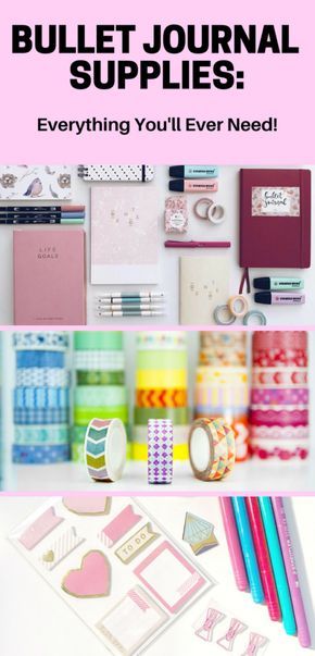 Get the most out of your bullet journal with these fun and useful supplies. This list has everything you'll ever need for bullet journaling! Journaling Supplies List, Organization Paperwork, Journaling Accessories, Bujo Supplies, Organizing Accessories, Bullet Journal Supplies, Bullet Journal Accessories, Journal Accessories, Journaling Supplies