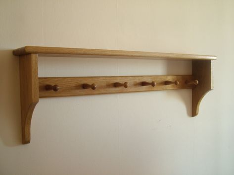 Shaker peg rail shelf | Daniel Foster | Flickr Shaker Shelves, Peg Rail With Shelf, Shaker Shelf, Peg Rail Shelf, Shaker Peg Rail, Timber Projects, Tv Wall Shelves, Shaker Interior, Rail Shelf