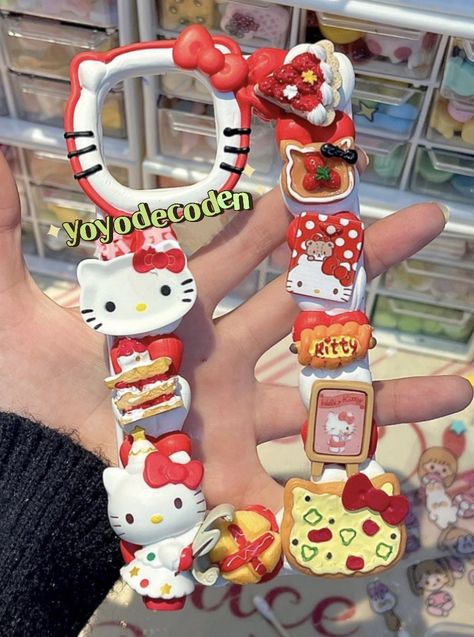 Cream glue,diy ,sanrio,hellokitty Phone Case Decoration Ideas, Cream Glue Phone Case, Junk Case, About Me Template, Decoden Case, Phone Things, Cream Glue, Kawaii Phone, Ios Ideas