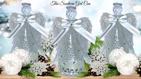 This Southern Girl Can Dollar Tree Crafts Diy, Angel Wing Ornaments, Christmas Gifts Diy, Crochet Christmas Decorations, Angel Crafts, Angel Tree, Beautiful Angels, Diy Dollar Store Crafts, Southern Girl