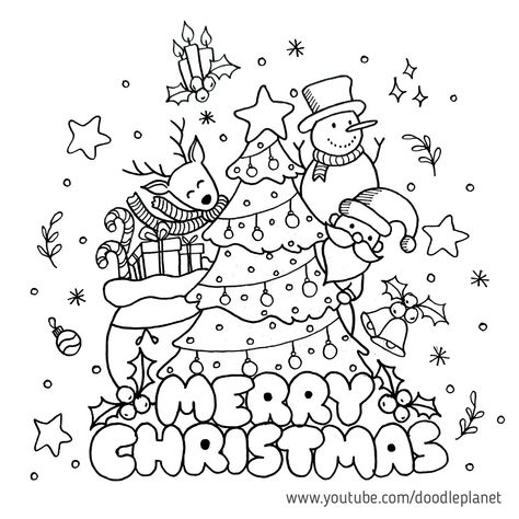 Doodle Planet X Mas Coloring Pages, Cute Christmas Coloring Sheets, Merry Christmas Art Draw, Christmas Drawings To Color, Christmas Drawing To Color, Christmas Colouring Pages Free, Christmas Colouring Sheets, Christmas Doodles Ideas, Christmas Drawing For Kids