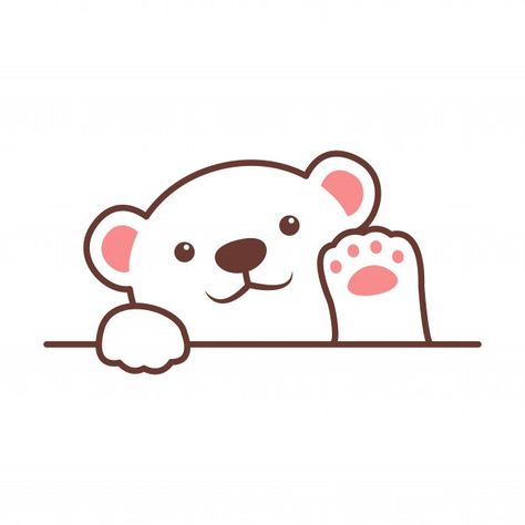 Cute polar bear waving paw cartoon | Premium Vector #Freepik #vector #character #cartoon #animal #cute Bear Waving, Paw Cartoon, Polar Bear Drawing, Polar Bear Cartoon, Bear Vector, Bear Drawing, Cute Polar Bear, Bear Character, Cute Bear Drawings