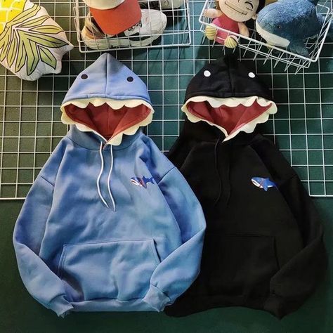 Shark Sweatshirt, Funny Shark, Estilo Harajuku, Patchwork Hoodie, Shark Hoodie, Cute Shark, Top Streetwear, Hooded Sweatshirt Men, Solid Clothes