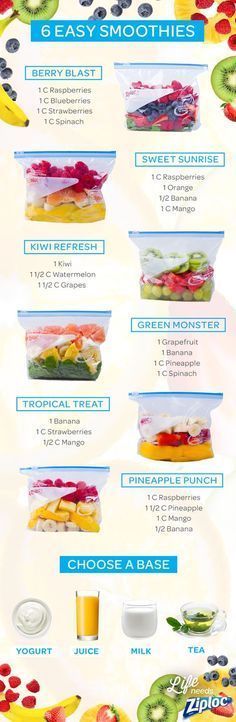 Shake up your smoothie routine with these tasty fruit and veggie combinations, featuring strawberries, raspberries, spinach, mango, banana, kiwi, and grapes. Each recipe can be pre-portioned in a Ziploc®️️️️ bag and frozen ahead of time. Then you can just grab a bag, let it thaw, add yogurt, juice, milk, or tea as your liquid base, and blend. These smoothie ideas are perfect for kids or your morning breakfast. Nutri Ninja Smoothies, Ninja Smoothie Recipes, Name Twitter, Juice Diet Recipes, Ninja Smoothies, Makanan Rendah Kalori, Motivasi Diet, Resep Smoothie, Resep Diet