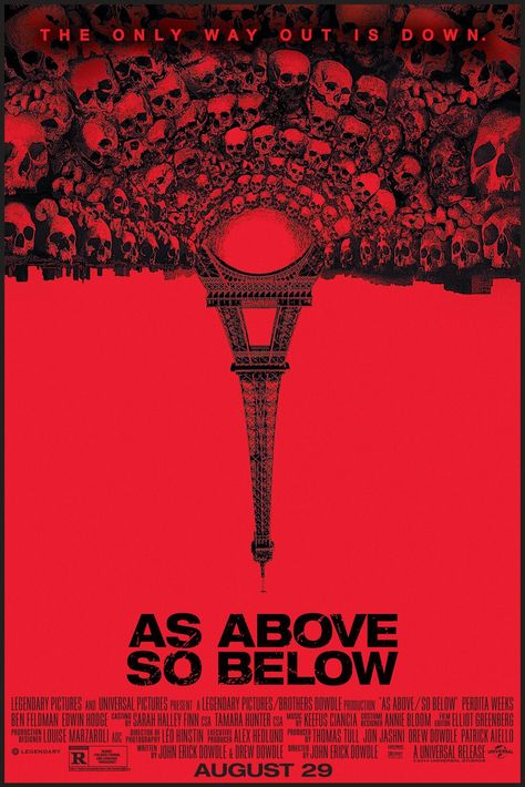 √ As above so below - Poster Film Thriller, Legendary Pictures, As Above So Below, Film Horror, Best Horror Movies, Horror Posters, Movie Screen, Thriller Movies, Movies And Series