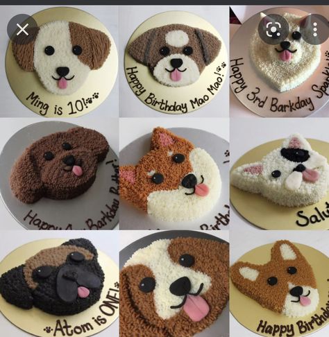 Dog Cake Design Birthday, Cake Dog Decoration, Easy Dog Cake Design, Birthday Cake With Dogs Theme, Dog Cake Decoration, Dog Shaped Birthday Cake, Simple Dog Cake Design, Dog Cakes For Kids, Dog Cake Design Ideas