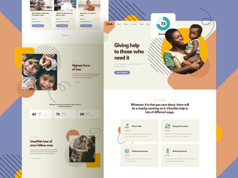 Charity Website by Laaqiq on Dribbble Charity Website Design, Charity Websites, Nonprofit Website Design, Nonprofit Website, Ui Ux Website Design, Ux Website Design, Nest Ideas, Family Website, Ui Ux Website