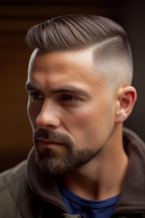 The drop fades with a hard part is a hairstyle for men aiming for a clean and well-structured look. The defined part creates a separation while enhancing the sharpness of the drop fade. Click here to check out more best drop fade haircut ideas for men. Hard Part Haircut Mens, High Fade Haircut Mens, Mens Fades, Men's Fade Haircut, Mens Slicked Back Hairstyles, Skin Fade Pompadour, Gents Hairstyles, Faded Haircut, Hard Part Haircut