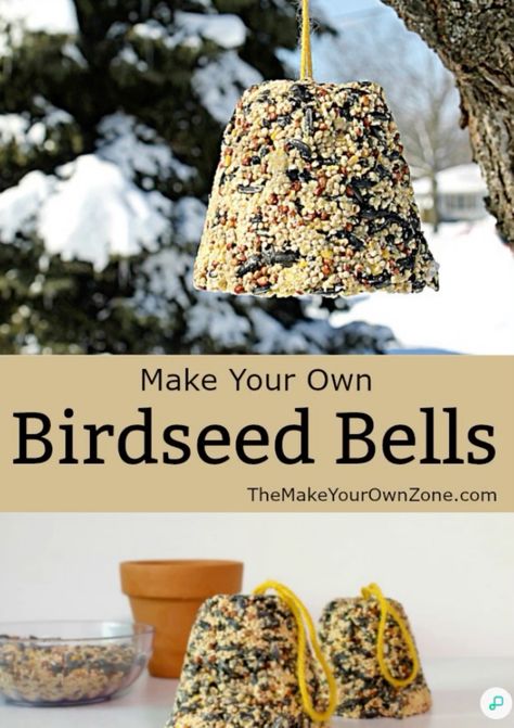 Diy Christmas gift ideas gifts for bird lovers gifts for grandparents diy holiday gift ideas gifts homemade kids can make Bird Seed Cakes, Bird Seed Crafts, Homemade Birdseed, Bird Crafts For Kids, Backyard Birds Watching, Backyard Birds Sanctuary, Bird Suet, Feed The Birds, Bird Seed Ornaments