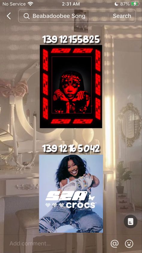 Sza Posters Bloxburg, Sza Bloxburg Picture Codes, Bloxburg Sza Poster Code, Roblox Sza Decal Codes, Rapper Decal Codes Bloxburg, Christmas Bloxburg House, Cute Usernames For Instagram, Usernames For Instagram, Royale High Journal Ideas