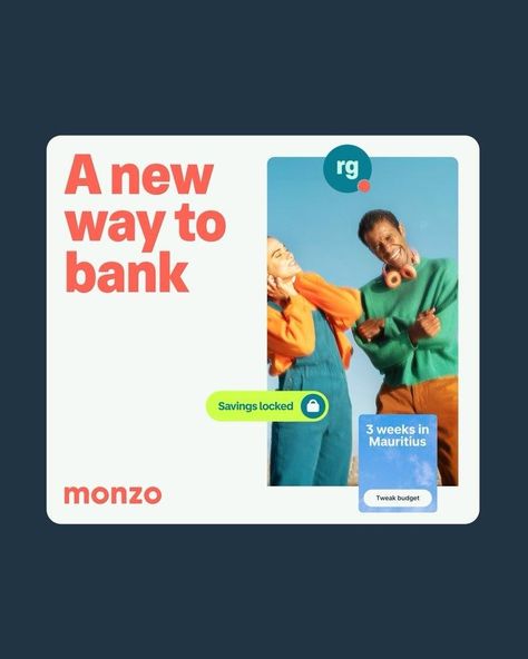 Bank Branding Design, Bank Graphic Design, Bank Brand Identity, Monzo Bank, Banking Branding, Instagram Design Ideas, Bank Ads, Spotify Design, Design Words