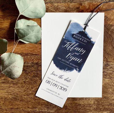 Bookmark Invitation, Wedding Bookmarks Ideas, Bookmark Wedding Invitations, Bookmark Save The Date, Bookmark The Date, Book Themed Save The Dates, Save The Date Bookmark, Wedding Favor Bookmark, November Wedding