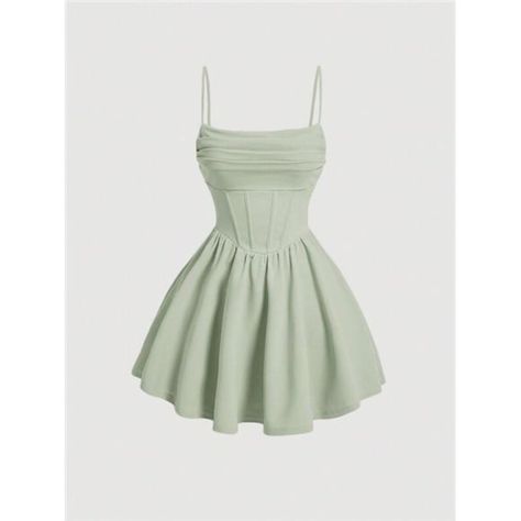 -Item Id 31315186.Html?Mallcode=1&Zeedropid=1662304 -Color: Mint Green -Style: Elegant, Casual -Pattern Type: Plain -Details: Backless, Ruched, Zipper -Neckline: Spaghetti Strap -Sleeve Length: Sleeveless -Type: Cami -Waist Line: High Waist -Hem Shaped: Flared -Length: Short -Fit Type: Regular Fit -Fabric: Medium Stretch -Material: Knitted Fabric -Composition: 95% Polyester, 5% Elastane -Care Instructions: Machine Wash Or Professional Dry Clean -Sheer: No -Lining: 100% Polyester **Open To Offers!!!** **Bundle To Save More** **30% Off Bundles Of 2 Or More Items!!** ***Orders Go Out Within 5-10 Business Days!! Thank You For Your Patience!! Multiple Sizes And Colors Available In Most St 6th Grade Formal Dresses, Short Nice Dresses, Light Green Corset Dress, Courset Dresses, Short Grade 8 Grad Dresses, Light Green Hoco Dresses, Green Dresses Casual, Light Green Homecoming Dresses, Light Green Dresses