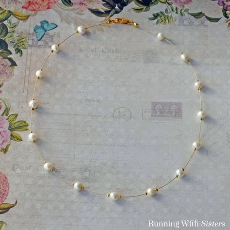 How To Make A Pearl Illusion Necklace - Running With Sisters