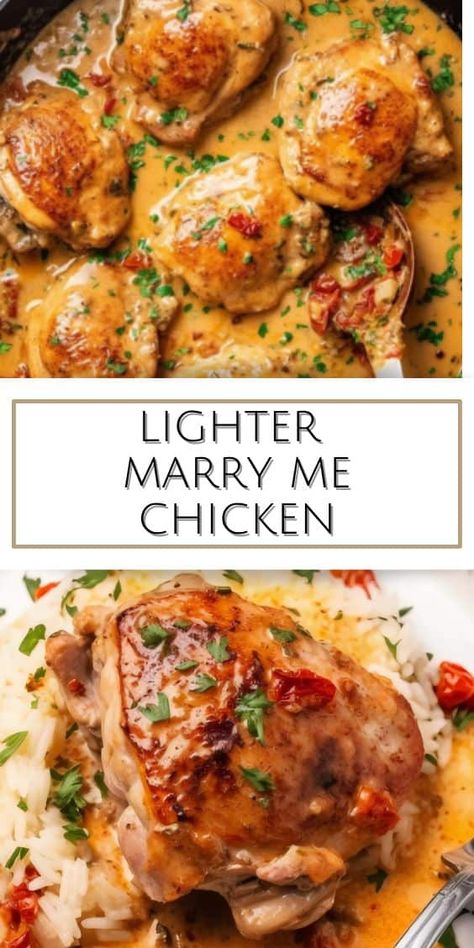 Marry Me Chicken Thighs, Healthy Chicken Thigh Recipes, Chicken Thighs Dinner, Healthy Italian Recipes, Marry Me Chicken Recipe, Crockpot Chicken Thighs, Low Fat Chicken, Low Calorie Chicken, Marry Me Chicken