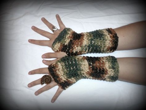 The Woodsy Fingerless Gloves Rustic woodland. Handmade Army Camo Green Arm Warmers Texting Gloves Un Army Colors, Texting Gloves, Scented Sachets, Support Handmade, Crocheted Item, Mitten Gloves, Fingerless Gloves, Arm Warmers, Stocking Stuffers