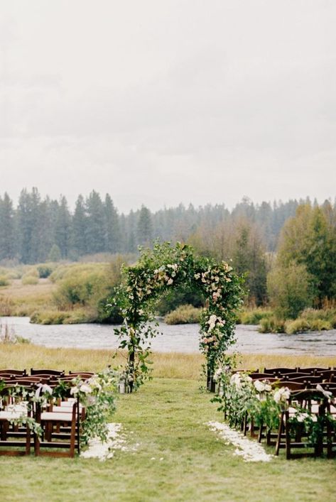 Riverside Weddings, Wedding Venues Oregon, How To Dress For A Wedding, Yosemite Wedding, Rustic Chic Wedding, Oregon Wedding, Outdoor Wedding Ceremony, Perfect Wedding Dress, Rings Wedding