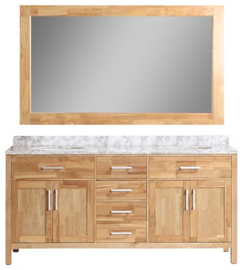 London 72" Double Sink Vanity Set - Transitional - Bathroom Vanities And Sink Consoles - by DESIGN ELEMENT 60" Vanity, Transitional Bathroom, White Bowl, Double Sink Vanity, Transitional Bathroom Vanities, Sink Vanity, Bathroom Vanities For Sale, Cafe Latte, White Bowls