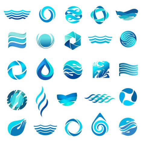 Aqua Logo, Swim Logo, Water Icon, Water Logo, Waves Logo, Vector Logo Design, Water Design, Logo Illustration, Icon Set Vector