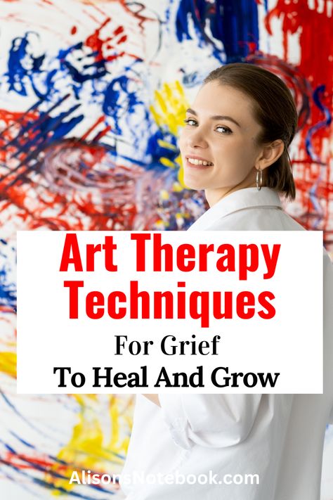 Looking for effective ways to cope with grief? Discover the power of art therapy techniques for healing and starting your journey toward recovery. Alison's Notebook presents art therapy activities, ideas, and prompts to help you express and process your emotions. Engage in therapeutic art sessions designed for adults and experience the healing benefits of creativity. Unleash your inner artist and find solace in art therapy. Claim your FREE self-care checklist now and start your healing journey. Self Compassion Art Therapy, Art Therapy Prompts For Adults, Art For Healing Ideas, Art For Healing, Art Therapy Workshop, Art Therapy Adults, Creative Art Therapy Activities, Therapy Art, Art Therapy Activities For Adults