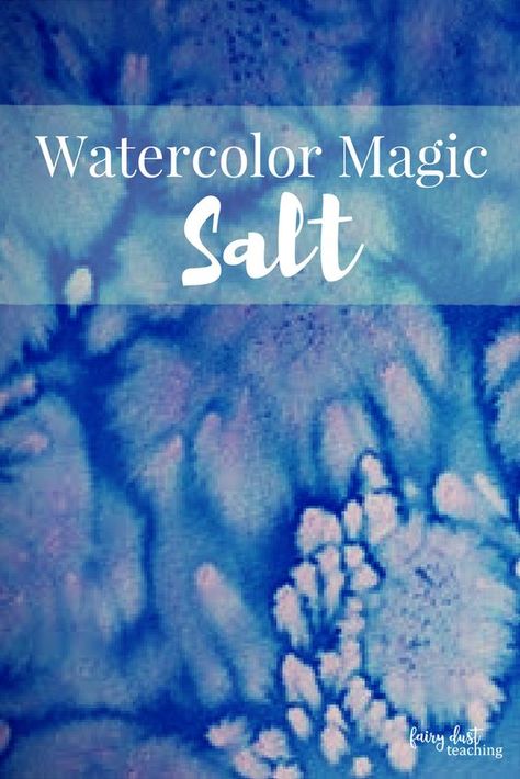 Painting With Salt Magic Salt, Salt Watercolor, Fairy Dust Teaching, Salt Art, Salt Rock, Salt Painting, Sprinkle Salt, Watercolor Beginner, Watercolor Paintings For Beginners