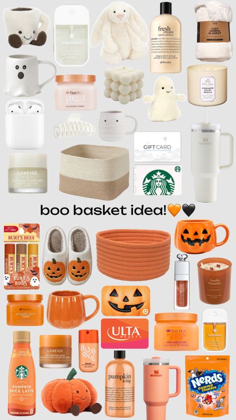 Boo Basket Ideas For Best Friend, Boo Basket Ideas, Preppy Birthday Gifts, Silent Auction Baskets, Boo Gift, Auction Basket, Halloween Gift Baskets, Auction Baskets, Boyfriend Gift Basket