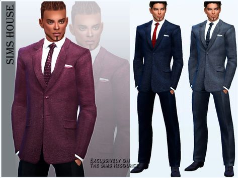 Men Formal Outfit, Sims 4 Men Clothing, Sims 4 Male Clothes, Free Sims 4, Suit Pin, Tracksuit Men, Look Formal, Sims 4 Dresses, Sims4 Clothes