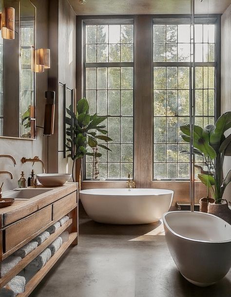 Natural Light and Mirrors Large Window Bathroom, Bathroom Large Mirror, Small Powder Bathroom Ideas, Office Bedroom Ideas, Terracotta Bedroom, Window Bathroom, Elegant Bathroom Design, Bathroom Large, Sophisticated Bathroom