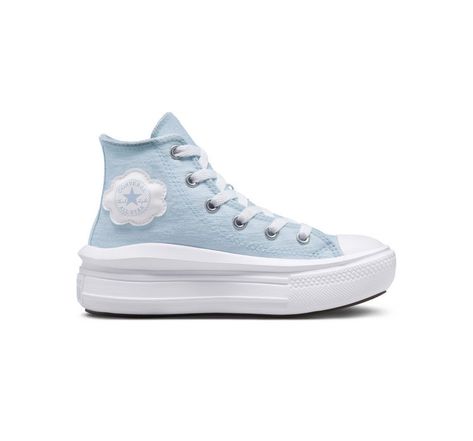 Lavender Converse, Wattpad Outfits, Chuck Taylor All Star Move, Cloud Shoes, Dr Shoes, Platform Design, Blue Converse, All Stars Converse, Shoe Inspo