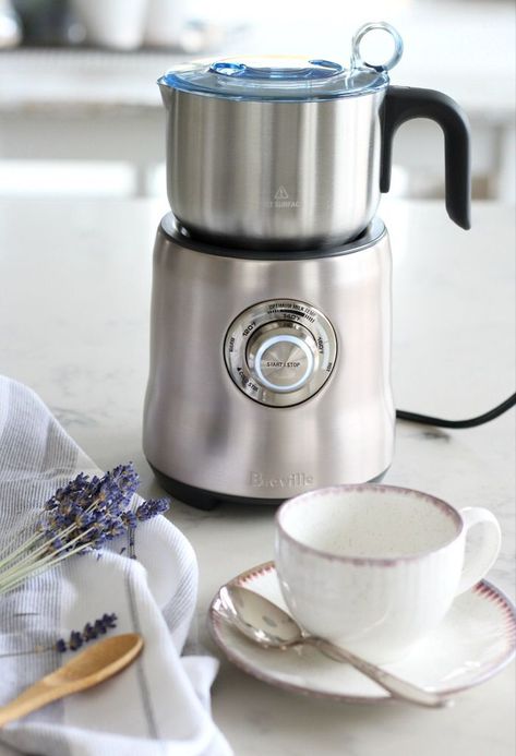 Breville Milk Cafe - Milk Frother for Making Lattes and Hot Milk Drinks - Satori Design for Living #ad #milkcafe #tealatte Lavender London Fog, Milk Frother Recipes, Frother Recipes, London Fog Latte, Lavender Drink, Milk Drinks, Milk Cafe, Culinary Lavender, Turmeric Milk