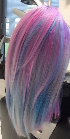 860 Stunning Hair Inspo ♡ ideas in 2022 | hair inspo color, aesthetic hair, hair inspo Pastel Galaxy Hair, Candy Hairstyles, Pastel Hair Tips, Blue And Pink Hair, Stylish Hair Colors, Cotton Candy Hair, Cute Hair Colors, Creative Hair Color, Candy Hair