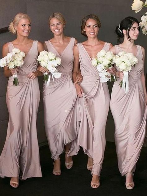 Modest Bridesmaid Dresses Long, Bridesmaid Dress Pink, Cheap Long Bridesmaid Dresses, Cute Bridesmaid Dresses, Plus Size Bridesmaid Dresses, Cheap Bridesmaid Dresses Online, Bridesmaid Dresses 2018, Stunning Bridesmaid Dresses, Dresses V Neck