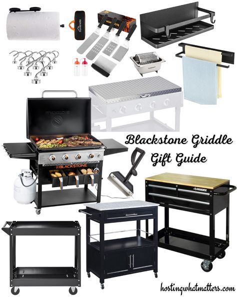 Blackstone Griddle Set Up Ideas, Blackstone Accessories Diy, Blackstone Prep Station, Blackstone Griddle Accessories, Blackstone Cart Ideas, Black Stone Griddle Accessories, Blackstone Griddle Hacks, Blackstone Accessory Storage Ideas, Blackstone Grill Accessories