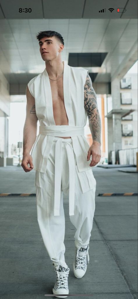 Greek Vibes Outfit, Male Performer Outfit, Greek Inspired Fashion Men, Greek Mens Fashion, Male Clothes Design, Greek Fashion Men, Gay Clothing Style, Gay Male Fashion, Men Fashion Poses