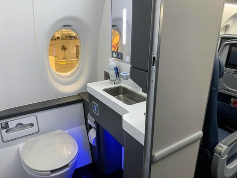 Airplane Toilet, Modular Housing, Airport Security, Paper Dispenser, Delta Airlines, Toilet Design, Ironing Center, Home Appliances, Furniture