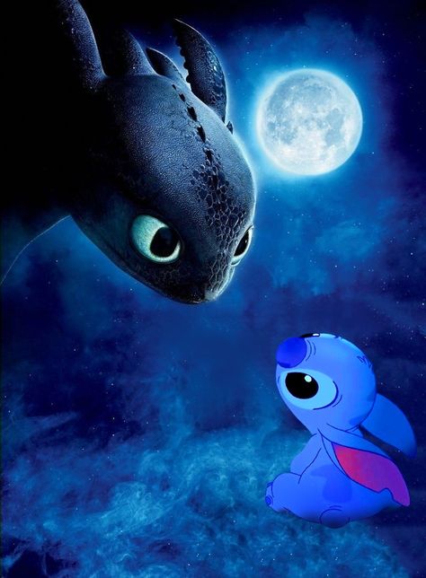 Toothless and Stitch ❤️ Toothless Wallpaper, Disney Stitch Tattoo, Toothless And Stitch, Dragon Wallpaper Iphone, Lilo And Stitch Quotes, Lilo And Stitch Drawings, Idee Cricut, Dim Light, Creepy Facts