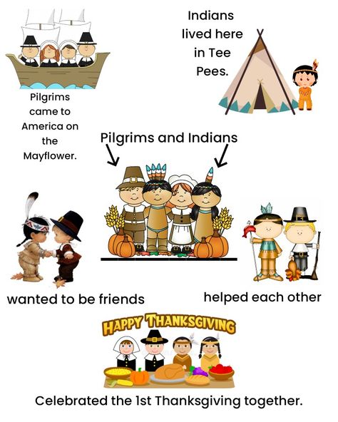 Pilgrim Indian Crafts, Pilgrim Songs For Toddlers, Preschool Mayflower Activities, Indian And Pilgrims Preschool, Mayflower Preschool Crafts, History Of Thanksgiving For Preschool, Native American And Pilgrims Preschool, Pilgrim And Indian Preschool, Pilgrims Lesson Preschool