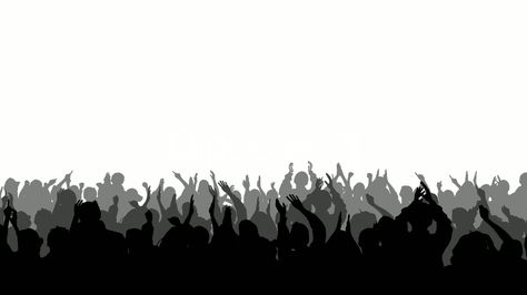 Crowd Silhouette | Cheering Crowd Silhouettes 2: Vidéos et clips libres de droits Audience Drawing, Cheering Crowd, People Silhouette, Download Adobe Photoshop, Crown Images, Crowd Of People, Education Poster Design, Church Backgrounds, Furniture Design Sketches