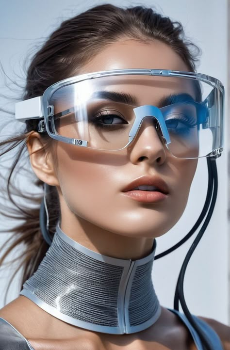 Classy Futuristic Fashion, Future Accessories, Holographic Glasses, Crazy Sunglasses, Classy Glasses, Funny Sunglasses, Test Shoot, Lip Crayon, Space Fantasy