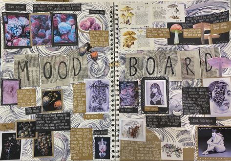 Art Mindmap A Level, Gcse Art Mood Board Sketchbook Ideas, Mood Boards Art Sketchbook Ideas, Moodboard Art Gcse, Art Research Page Sketchbook Ideas, Art Gcse Moodboard, Art Gcse Mood Board, Gcse Art Mood Board, Visual Journal Inspiration