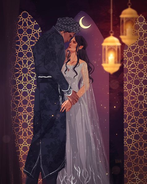 Nasir and Zafira from We Free The Stars, art by elithien We Free The Stars, Flame Art, Arabian Nights, The Flame, Arte Fantasy, Fan Book, Book Fandoms, Book Characters, Fantasy Books