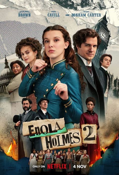 If you loved the first Enola Holmes movie on Netflix, you'll definitely get a kick out of this one too! You can see my full review on the Movie Review Mom YouTube channel at https://youtu.be/YqYnUzWbrJ8 #EnolaHolmes2 #Netflix #whodunnit #mystery #comedy Tristan Isolde, Enola Holmes 2, Detective Sherlock Holmes, Charles Brandon, Holmes Movie, Famous Detectives, Louis Partridge, David Fincher, Bonham Carter