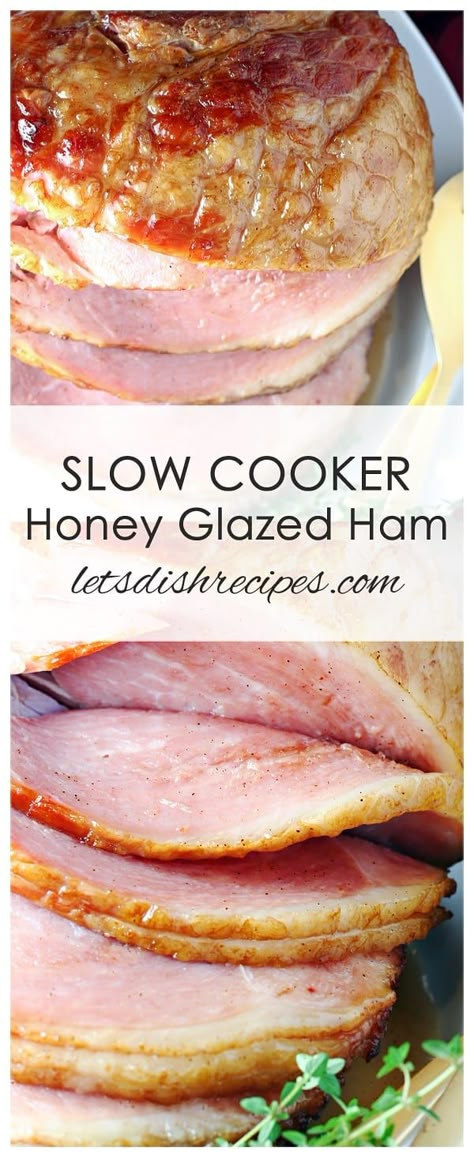 Slow Cooker Honey Glazed Ham Honey Glazed Ham Recipe, Cooking Ham In Crockpot, Honey Ham Glaze Recipe, Ham Recipes Crockpot, Ham In The Oven, Spiral Sliced Ham, Spiced Honey, Ham Glaze Recipe, Honey Glazed Ham