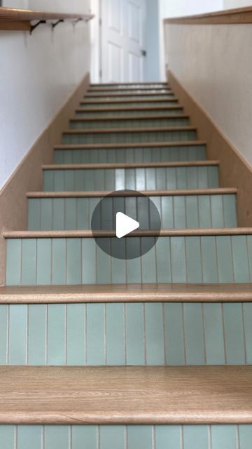 concrete collaborative on Instagram: "tiles as stair risers… 🙌😍//  〰️ our tiles are perfectly suitable to be used as stair risers - such a fun way to add detail to a space!  〰️ featuring our LaGUNA quietude 2”x8” tiles" Diy Concrete Tiles, Stairs Tiles Design, Concrete Collaborative, Tile Stairs, Concrete Stairs, Stair Risers, Concrete Tiles, Tiles Design, House Stairs