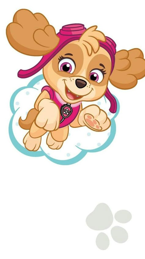 Paw Patrol Wallpaper, Dog Paw Drawing, Paw Cake, Sky Paw Patrol, Paw Patrol Party Decorations, Disney Silhouette Art, Paw Wallpaper, Paw Patrol Birthday Theme, Paw Patrol Cartoon