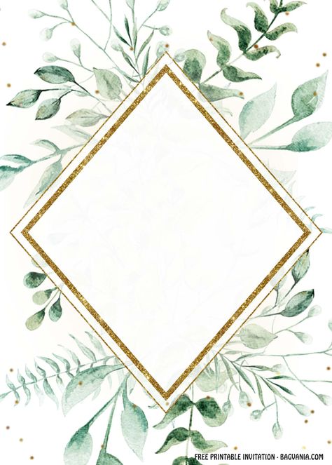 Nice (FREE Printable) - Greenery Boho Invitation Templates #free #freeinvitation2019 #birthday #disney #invitations #invitationtemplates 90th Birthday Invitations Ideas, Champagne And Greenery Wedding, Blank Party Invitations, Champagne Wedding Invitations, Engagement Invitation Card Design, Fairytale Invitation, Wedding Invitations Champagne, Boho Themed Party, Greenery Background