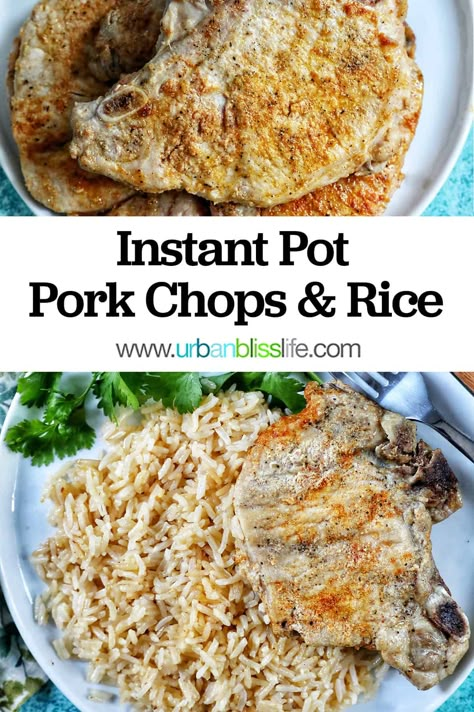 Easy Instant Pot Pork Chops, Boneless Pork Chop Recipes Instapot, Pork Instant Pot Recipes Chops, Instapot Recipes Pork Chops, Pork Loin Chops Instant Pot Recipes, Pork Chop And Rice Instant Pot Recipes, Instant Pot Pork And Rice Recipes, Instantpot Pork Chops, Instant Pot Pork Loin Chops