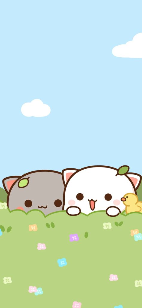 Peach And Goma Wallpapers - Top Free Peach And Goma Backgrounds Peach Goma Wallpaper, Meow Couple, Peach And Goma, Peach Goma, Peach Cat, Chibi Cat, Cocoppa Wallpaper, Cute Bear Drawings, Cute Panda Wallpaper