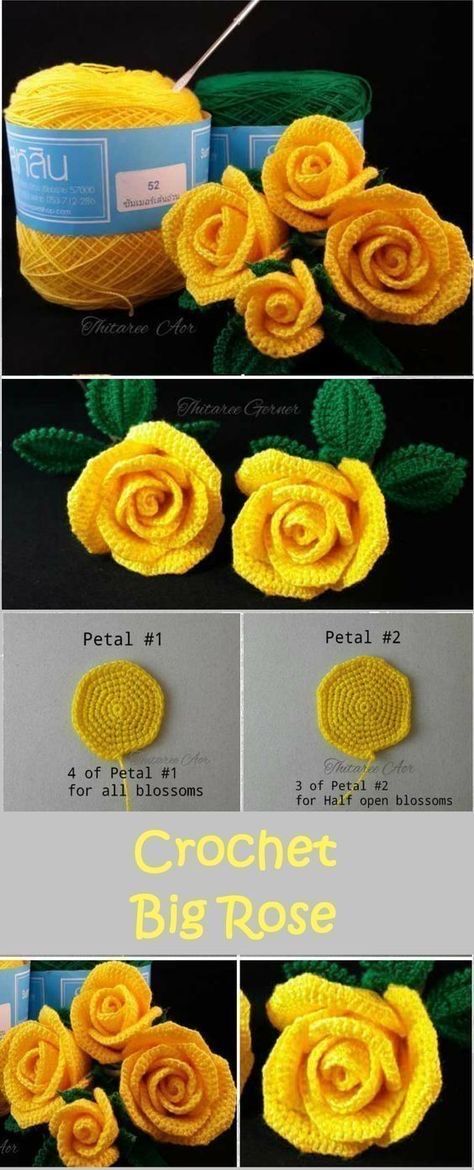 Unkillable Plants, Kawaii Amigurumi, Crochet Decorations, Crochet Rose Pattern, Gorgeous Crochet, Crochet Flowers Free Pattern, Crocheted Flowers, Crochet Plant, Crochet Design Pattern