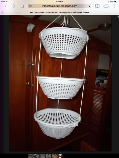 Simple, cheap, airy bath toy storage. Diy Hanging Veggie Basket, Hanging Plants On Fence, Veggie Basket, Toy Organization Diy, Bath Toy Storage, Green Laundry, Diy Toy Storage, Hanging Fruit Baskets, Fruit And Veggie